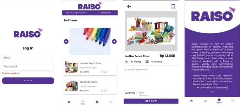 RAISO Stationery Ordering App