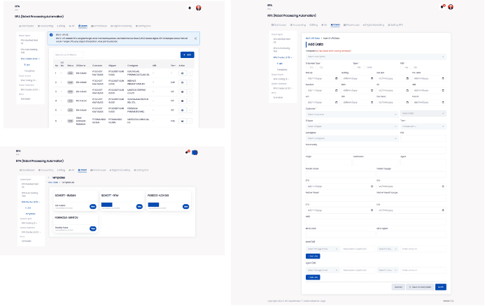 RPA Create Lot Ocean Export