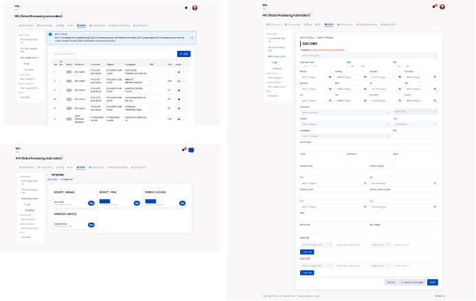 RPA Ocean Export Create Lot